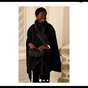 Black Fur Cape Size S/M